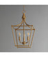 Clifton 3-Light Pendant Natural Aged Brass
