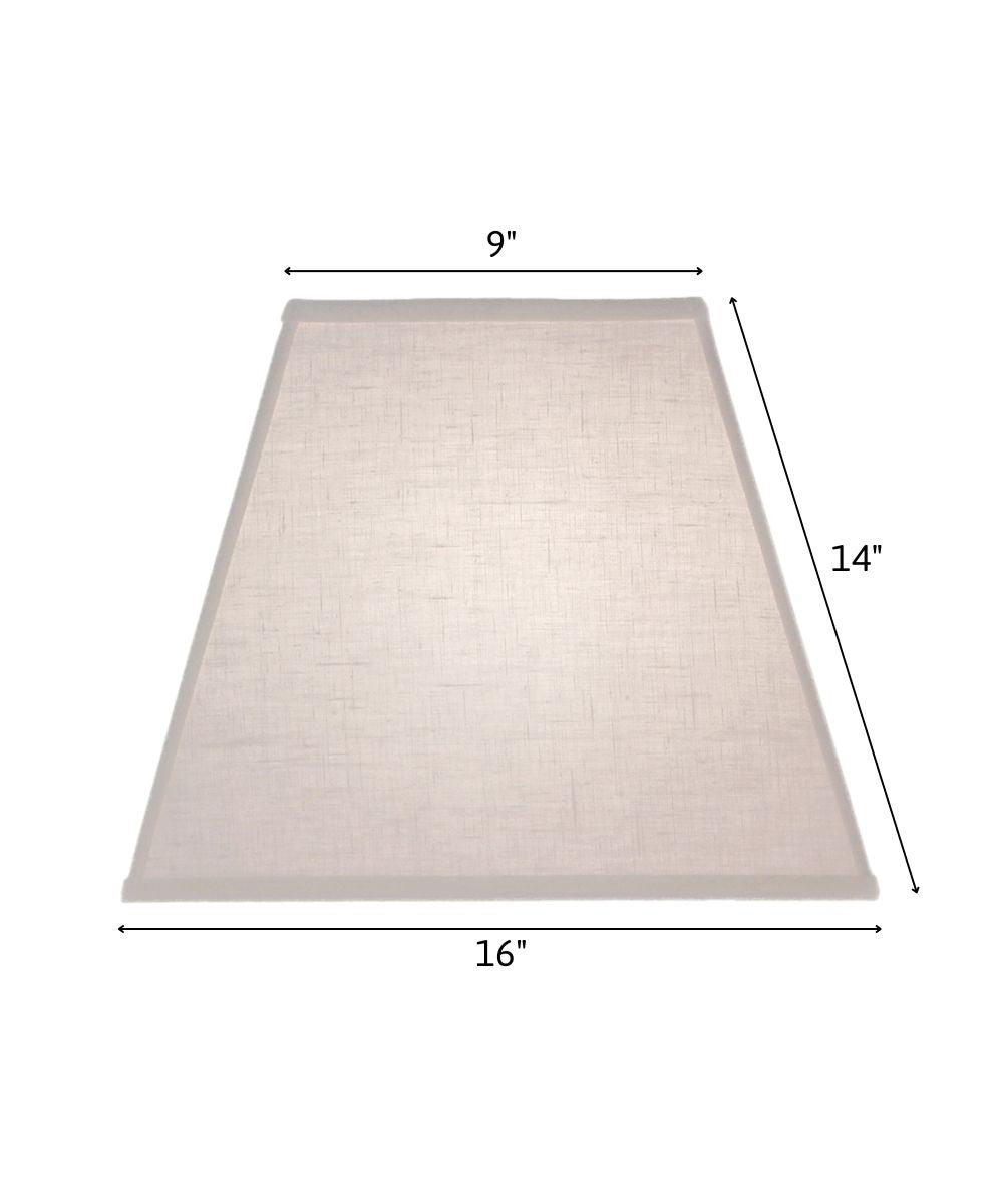 9x16x14 Cream Aberdeen Tapered Square Hardback Lampshade