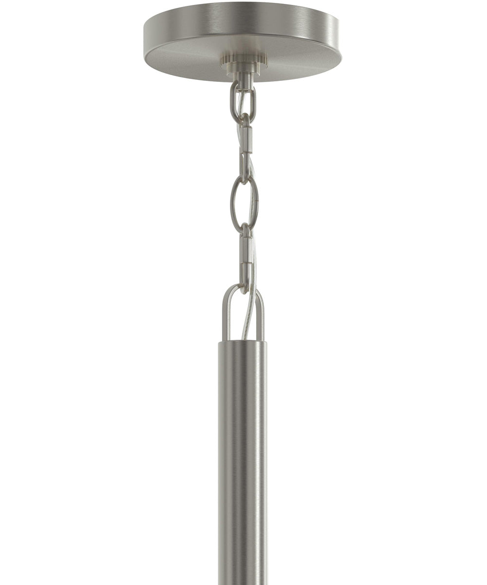 Mack 6-Light Chandelier with Layered Glass Shades Brushed Nickel