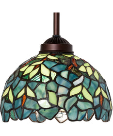 8" Wide Nightfall Wisteria Mini Pendant