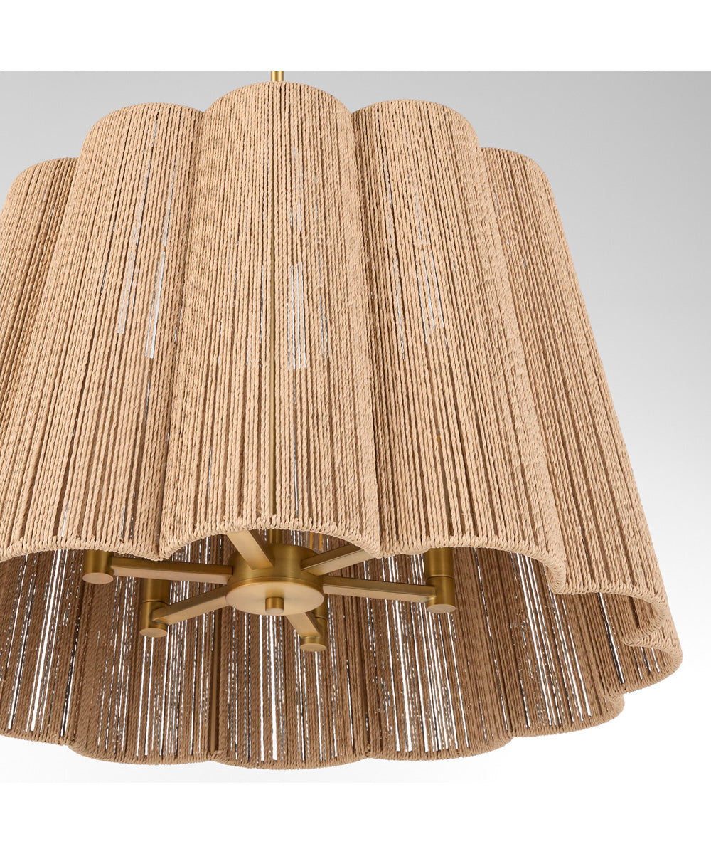 Anton 6-light Pendant Brushed Brass