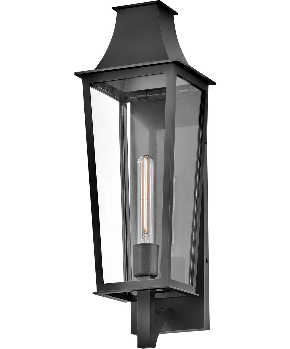 Georgetown Coastal Elements  1-Light Large Wall Mount Lantern in Black