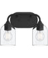 Ilia 2-Light Bath Vanity with Clear Glass Shade Matte Black