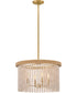 Indra 4-Light Large Convertible Semi-Flush Mount in Lacquered Brass