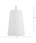 Clarion 1-Light Etched White Pendant P500430 Satin Brass