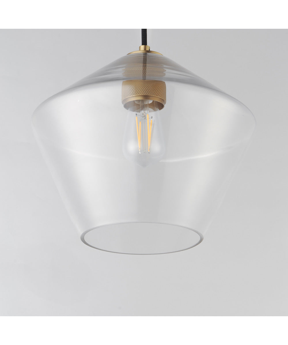 Geode Large Pendant Natural Aged Brass