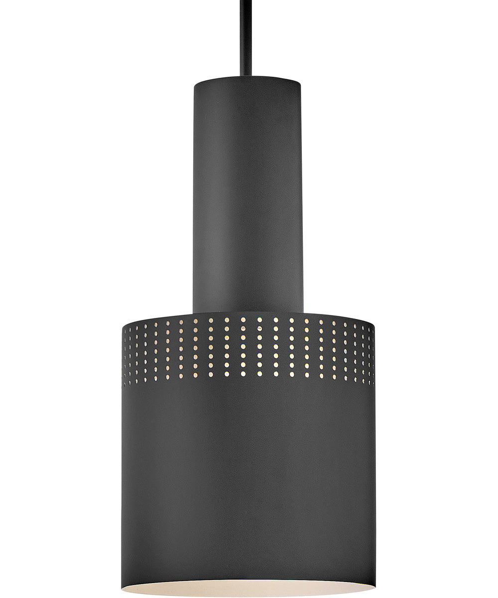 Casey 1-Light Small Pendant in Black