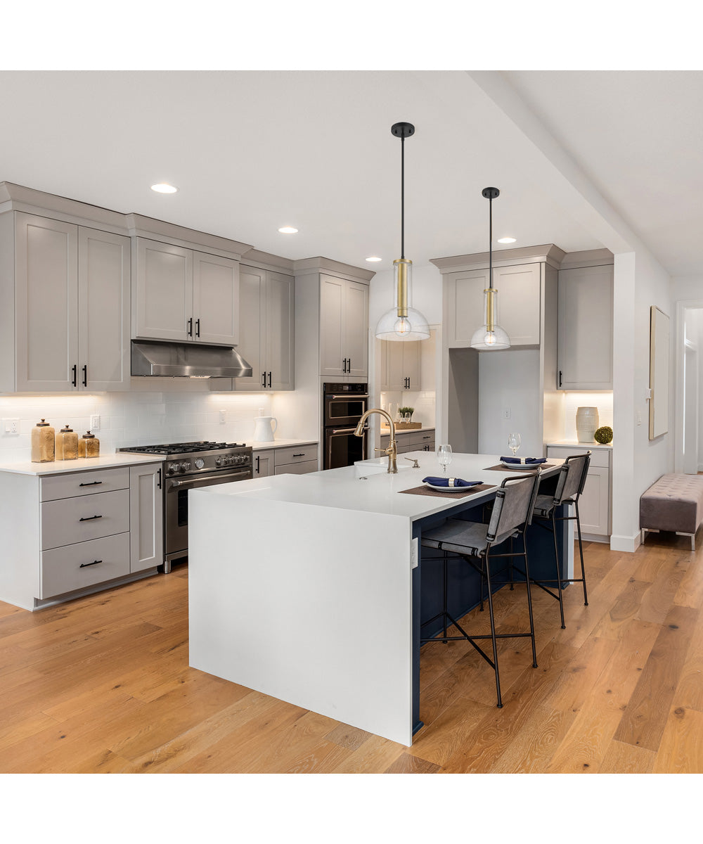 Nova 1 Light Pendant Matte Black