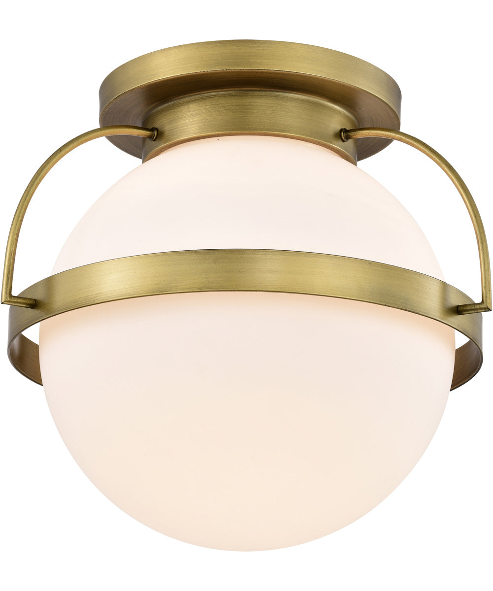 Lakeshore 1-Light Close-to-Ceiling Natural Brass