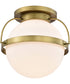 Lakeshore 1-Light Close-to-Ceiling Natural Brass