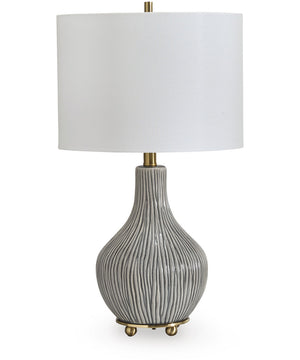 Judlen Ceramic Table Lamp Gray/Gold