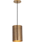 Shaka 1-Light Mini Pendant Weathered Brass