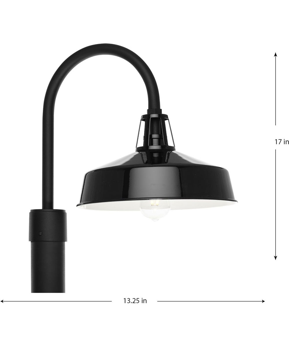Cedar Springs 1-Light Post Lantern Gloss Black