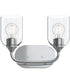 Ilia 2-Light Bath Vanity with Clear Glass Shade Polished Chrome