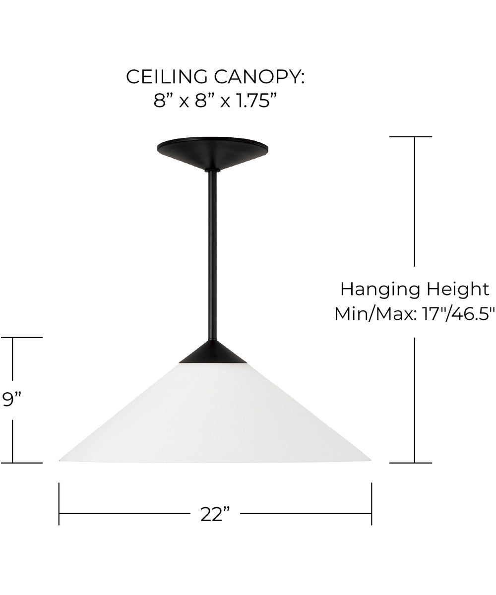Gatsby 1-Light Pendant Matte Black