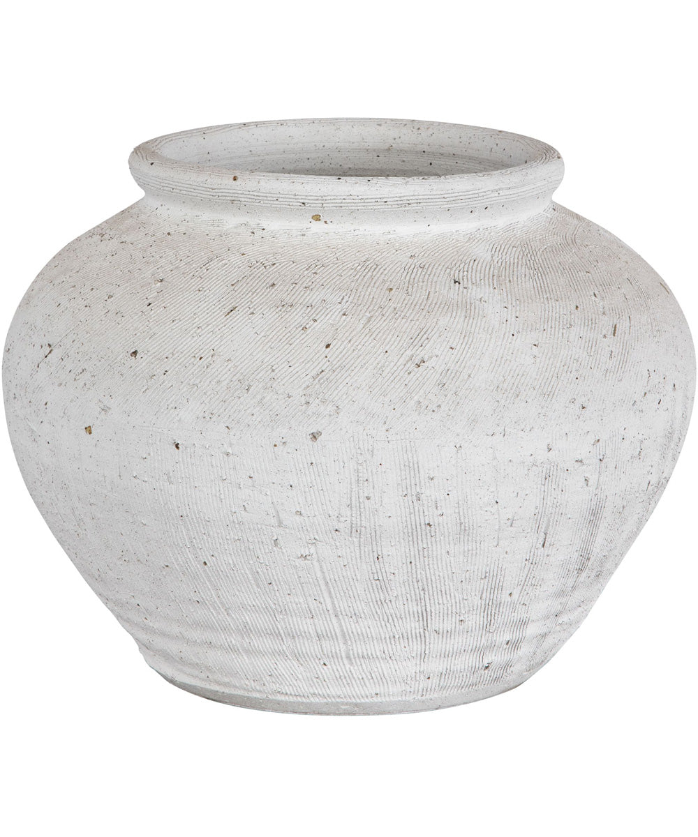 Floreana Round White Vase