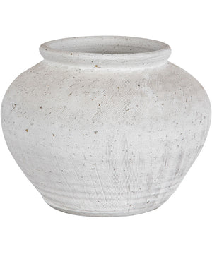 Floreana Round White Vase
