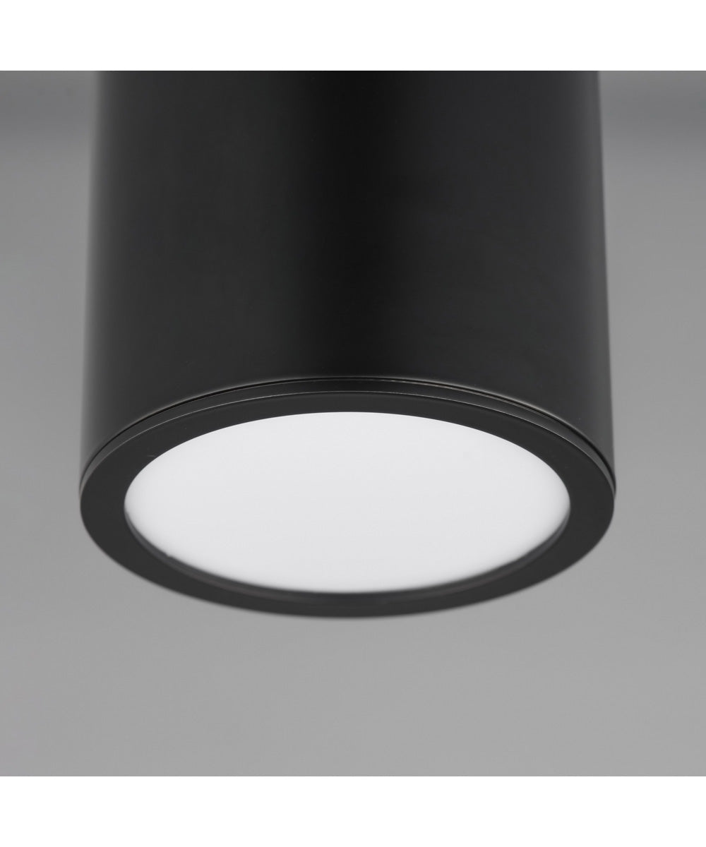 Dapper 1-Light Flush Mount Black / Antique Brass