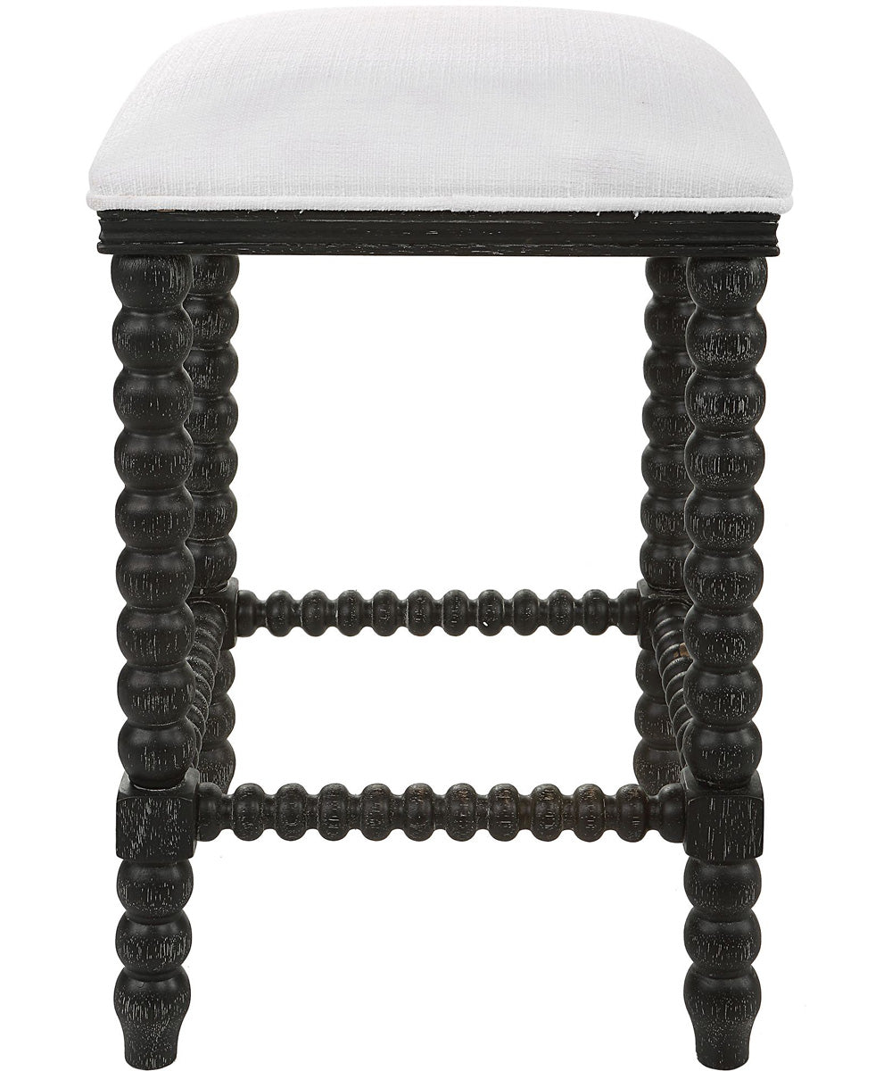Pryce Black Backless Counter Stool