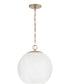 Cleo 1-Light Pendant Matte Brass