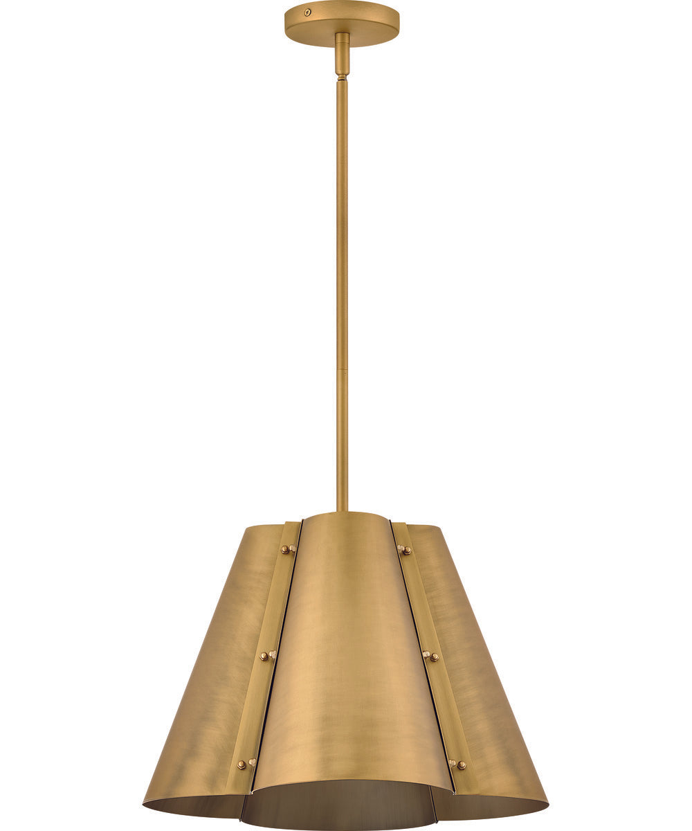 Bowman 1-Light Medium Pendant in Heritage Brass