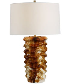 Bassa Brown Cream Glazed Table Lamp