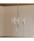 Jheni 3-Light Chandelier with Clear Glass Shades Brushed Nickel