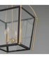 Mccadden 4-Light Pendant Black / Natural Aged Brass