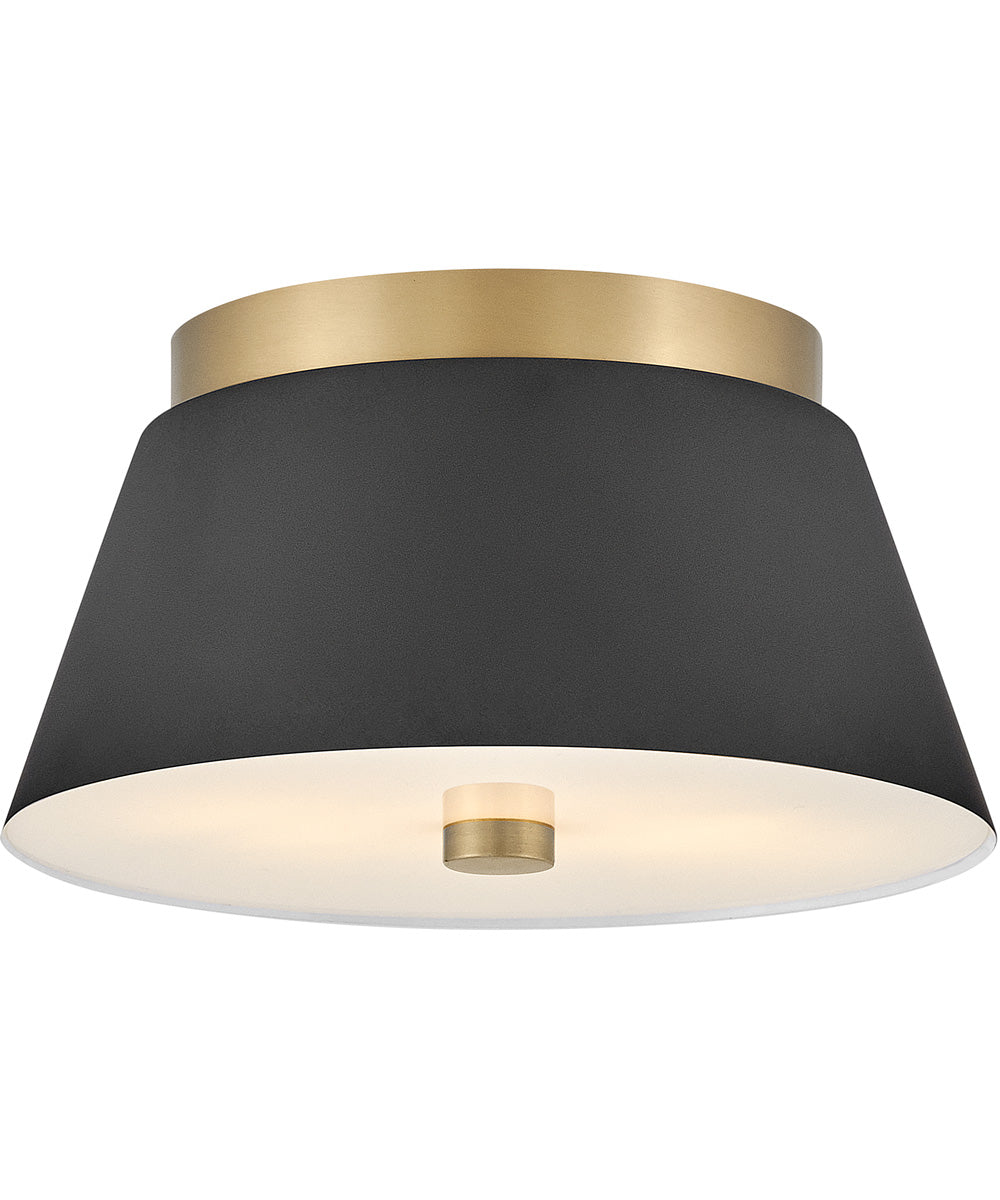Tess 2-Light Small Flush Mount in Black