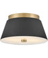 Tess 2-Light Small Flush Mount in Black