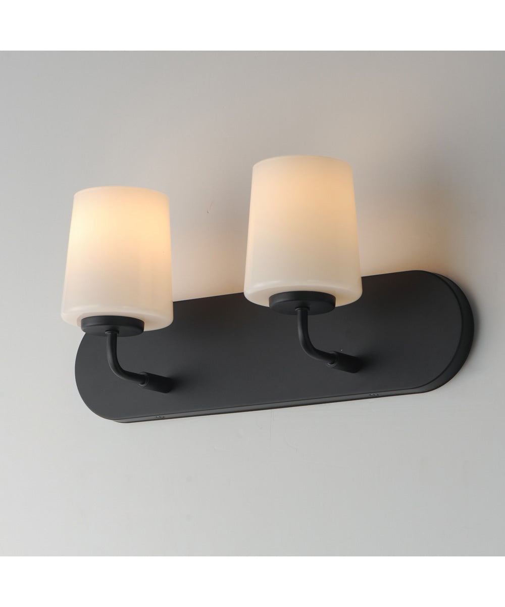 Durham 2-Light Strip Bath Vanity Black