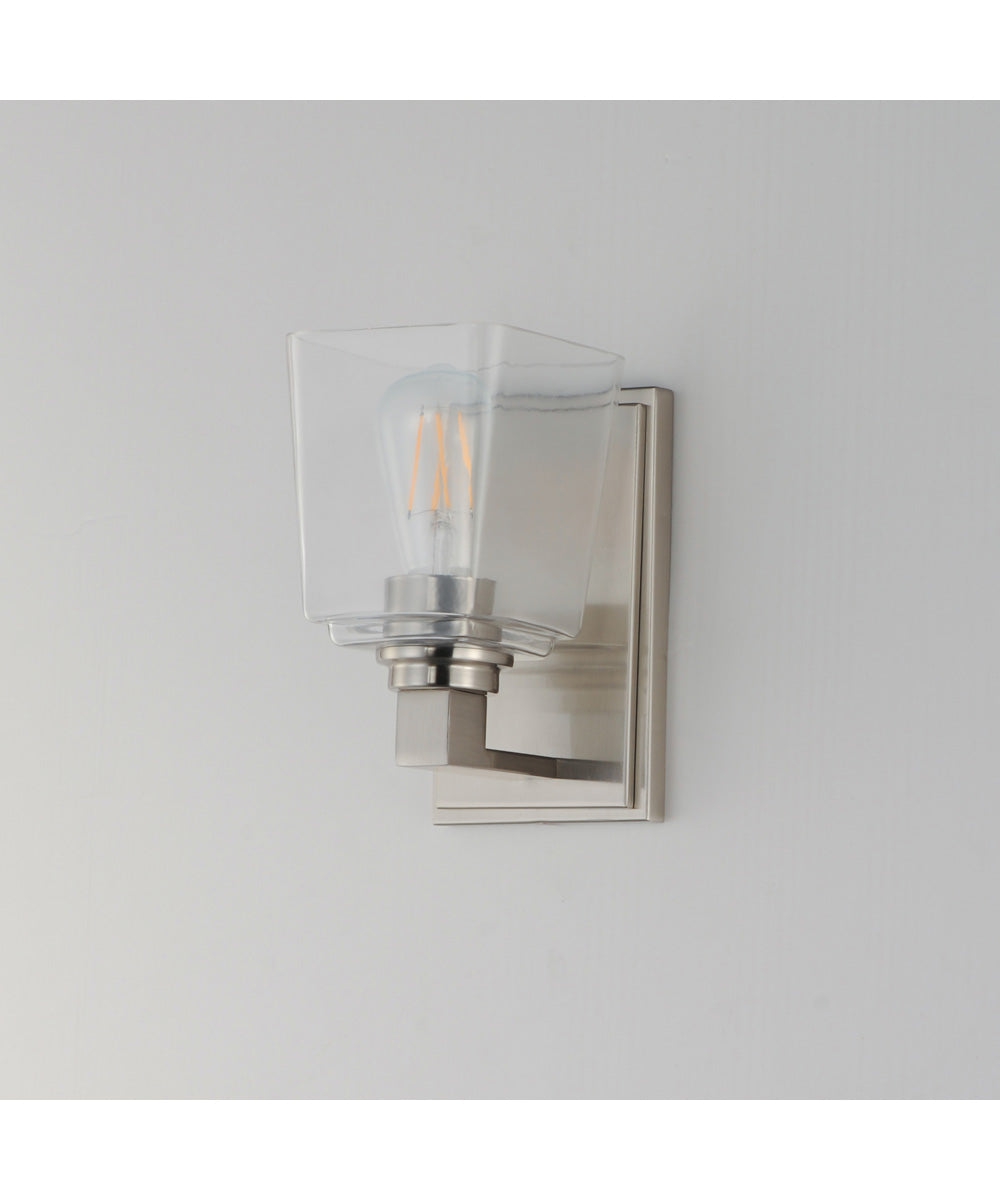 Cubos 1-Light Wall Sconce Satin Nickel