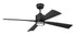 Rhett 52" 4-Blade Indoor/Outdoor Ceiling Fan Damp Rated 1-Light Fan Flat Black