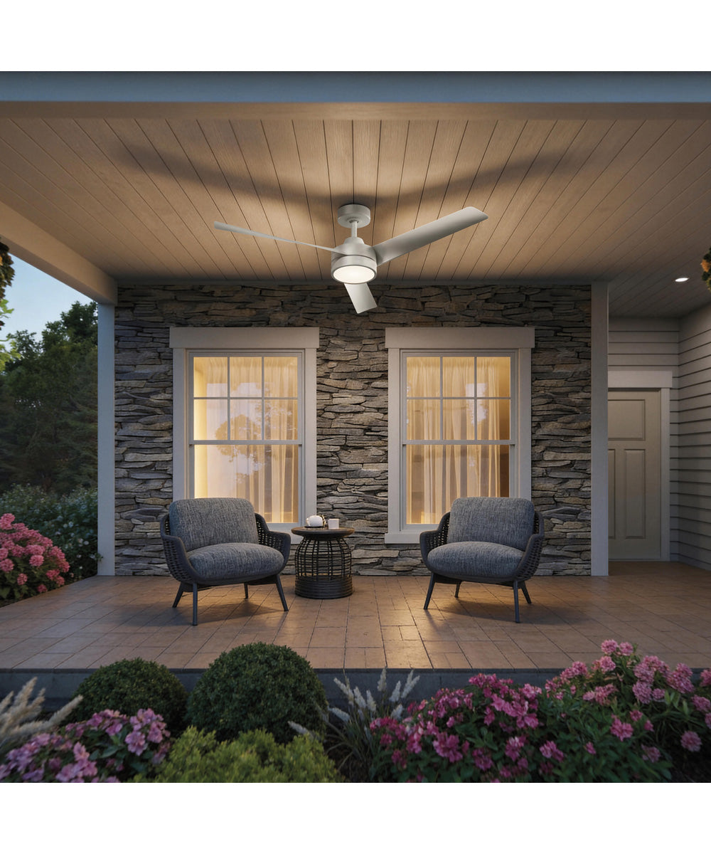 Rizo 52-in. 3-Blade Modern Ceiling Fan Matte White