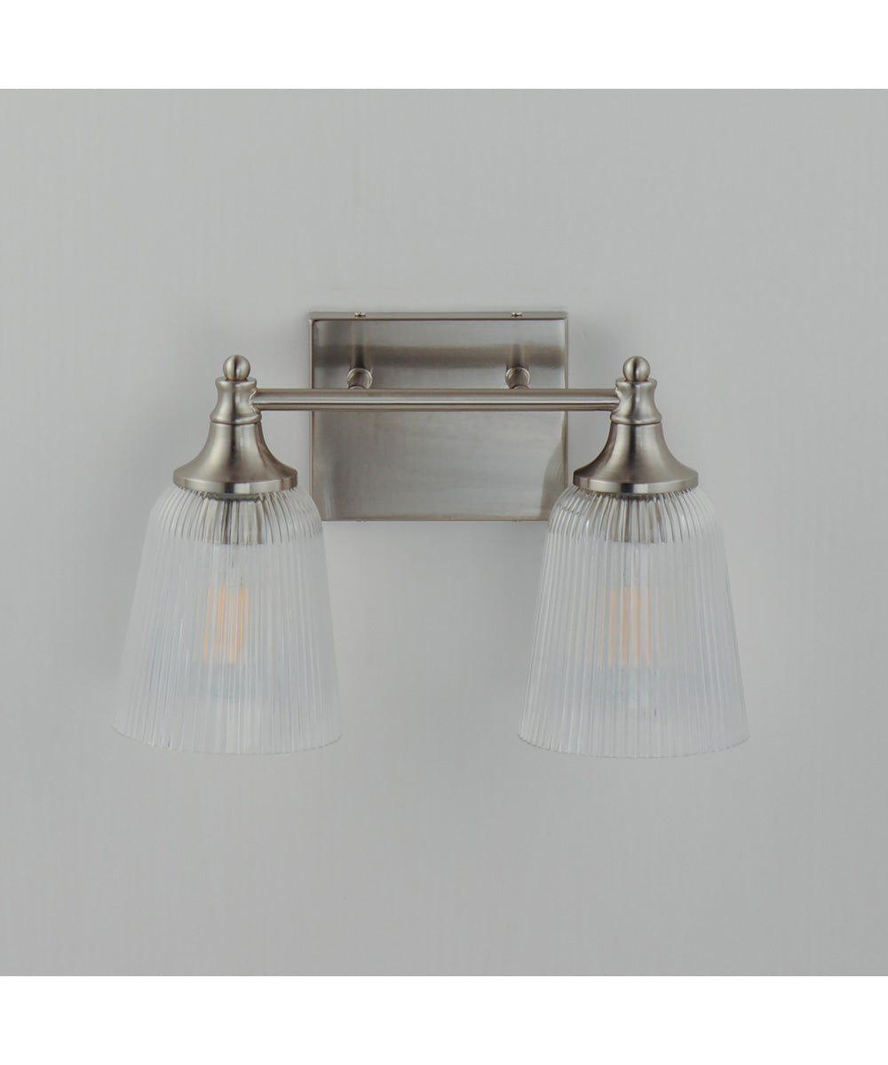Julip 2-Light Bath Vanity Satin Nickel