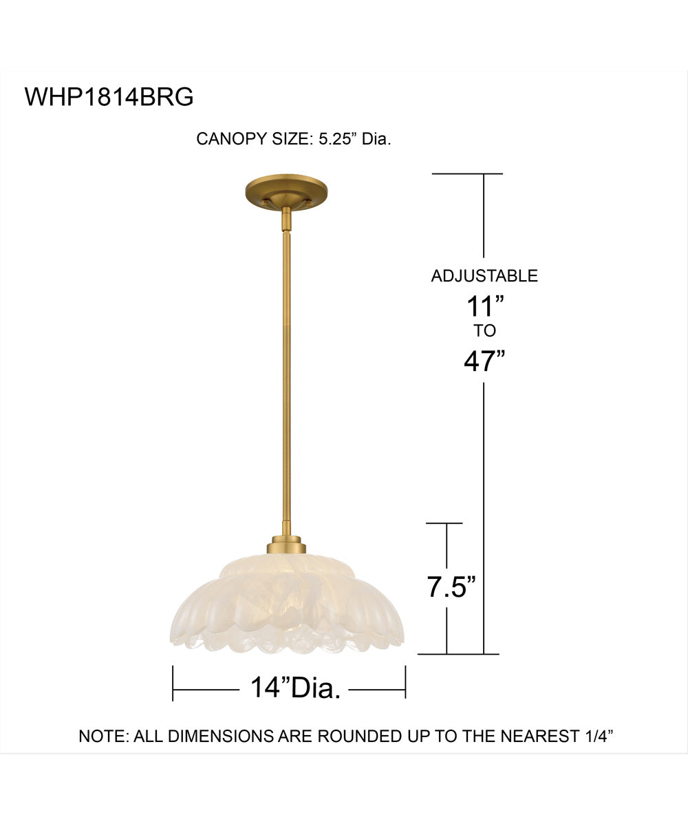 Whitecap 1-light Pendant Brushed Gold