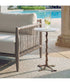 Calais White Marble Accent Table