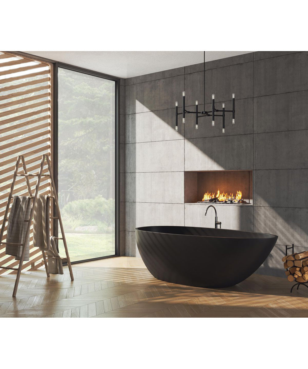 Arya 12-Light Chandelier Matte Black