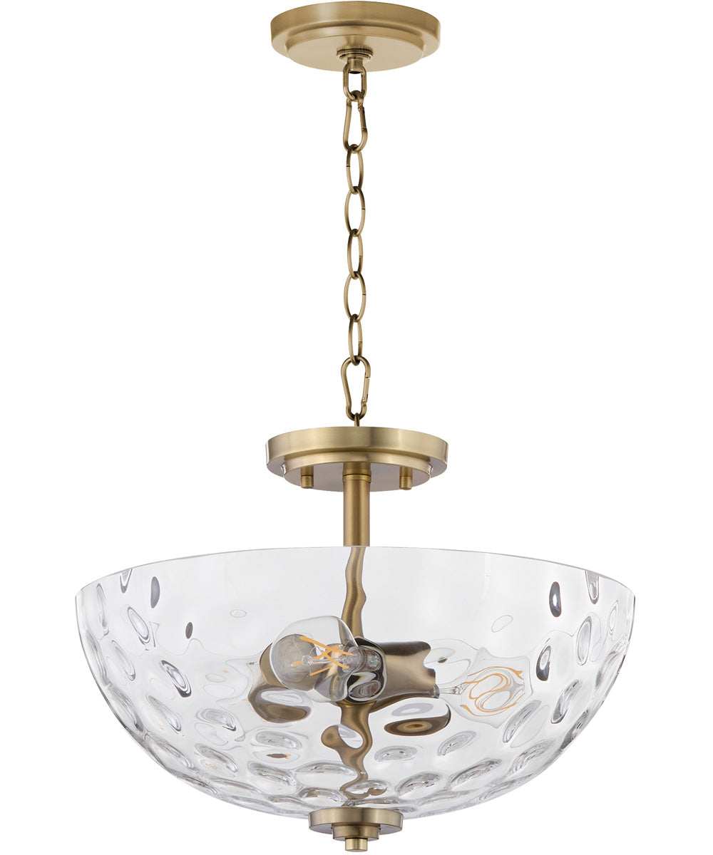 Adams 3-light Dual Mount Light Fixture Aged Brass