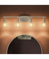 Reines 4-Light Bath Vanity with Clear Glass Shades Brushed Nickel