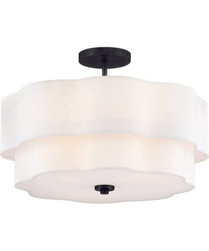 Gwen 4-Light Medium Semi-Flush Mount in Black