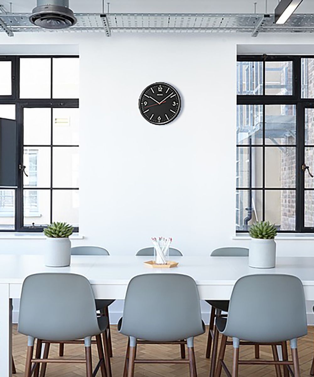 OPEN BOX Wall Clock Sano Metallic Black Glass Cover