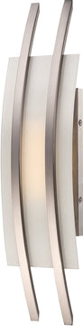 7"W Trax 1-Light LED Vanity & Wall Brushed Nickel