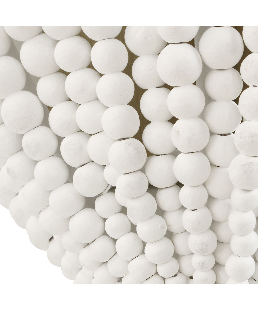 Biddeford 1 Light White Beaded Sconce