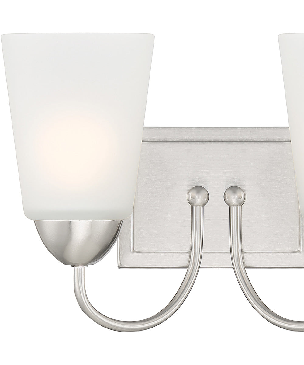 Malone 2 Light Vanity Brushed Nickel