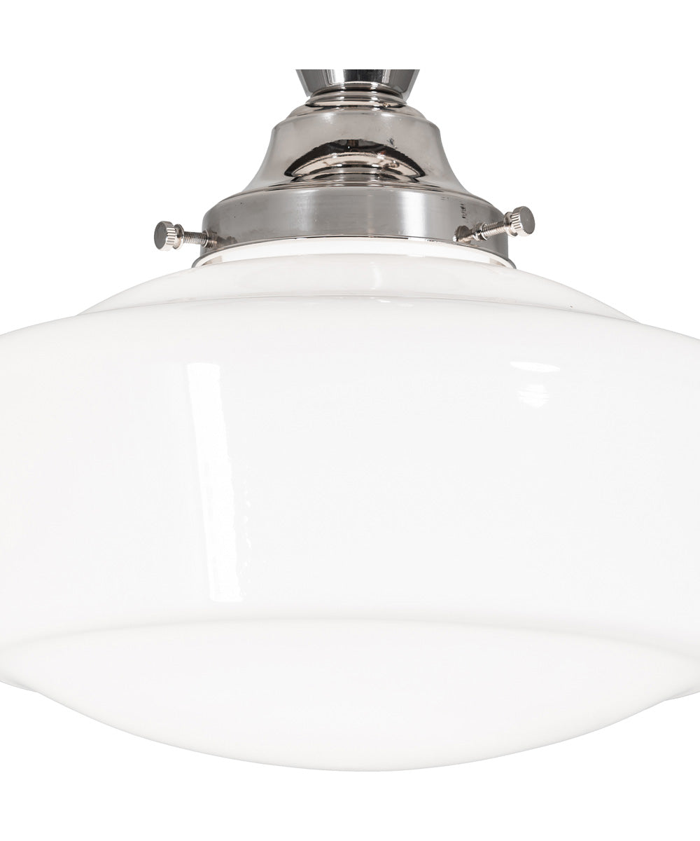 12" Wide Revival Schoolhouse Traditional Globe Semi-Flushmount