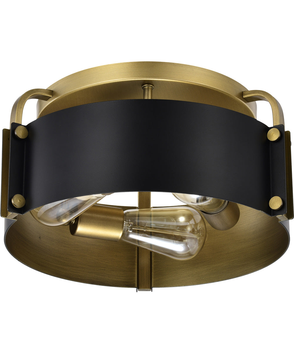 Altos 3-Light Close-to-Ceiling Matte Black