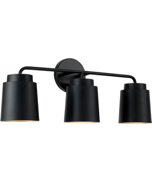 Pratt 3-Light Vanity Matte Black
