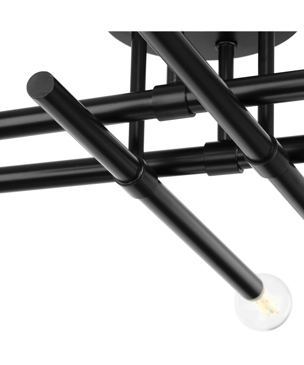 Arya 4-Light 20" Semi-Flush Mount Light Matte Black