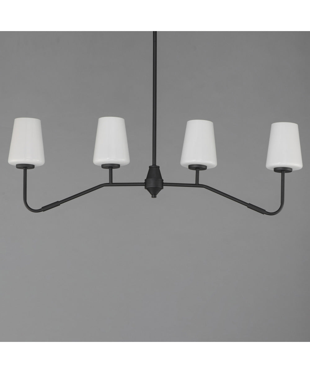 Durham 4-Light Linear Chandelier Black